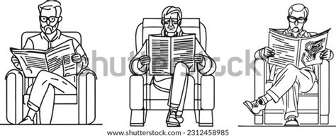 3.920 Cartoon Man Reading Newspaper Images, Stock Photos & Vectors ...