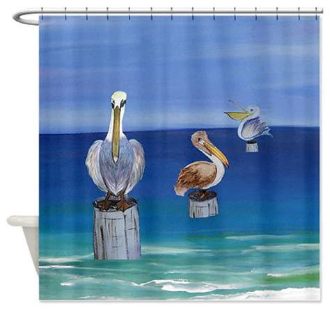 Pelican Beach Shower Curtain Beach Style Shower Curtains By Ts