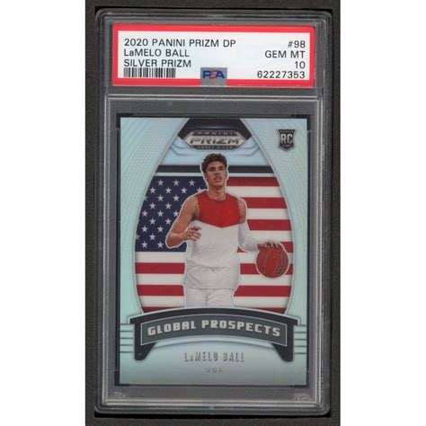 Lamelo Ball Panini Prizm Draft Picks Prizms Silver Gp Psa