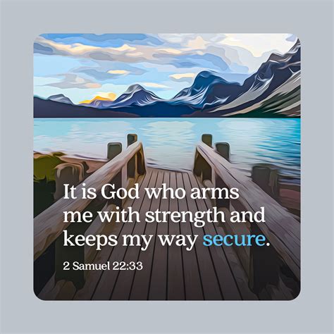 2 Samuel 2233 The Verse Project Biblical Encouragement From Gods