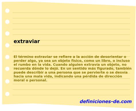 O Que Significa Extraviar