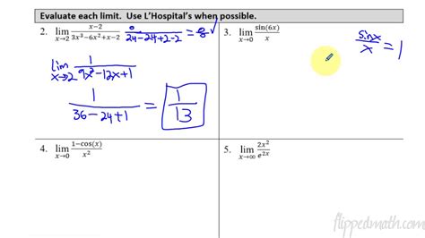 Calculus Ab Bc Using L Hopital S Rule For Determining Limits Of