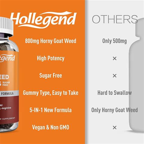 Horny Goat Weed Gummies 800mg For Men Women With Maca Tongkat Ali Saw Palmetto 60 Count