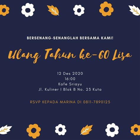 Halaman 2 - Contoh Desain Undangan Ulang Tahun Gratis - Canva