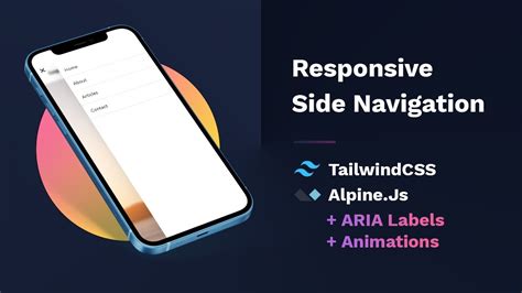 How To Create Responsive Side Navigation Using Tailwindcss Alpinejs