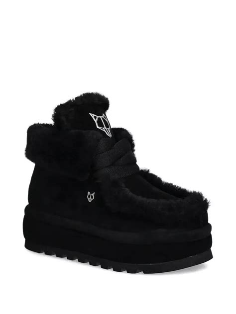 Naked Wolfe NAKED WOLFE 60mm Bambi Shearling Boots Black FARFETCH
