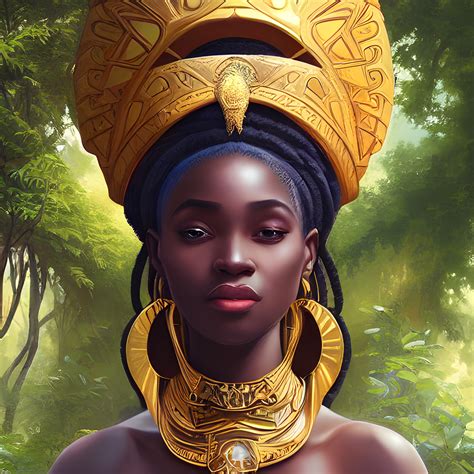 portrait of an african goddess, face, beautiful eyes, intricate