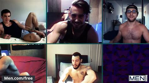 Six Men Get Together On A Video Call Some Fuck Their Holes Gay Bareback Porn Feat Dante Colle