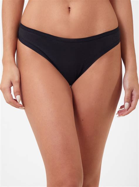 Ripley Calz N Algod N Mujer Index Negro Descaderado Bikini Solid Space Black