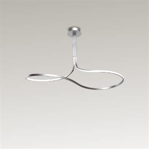 Mantra Nur silver xl lampadario design moderno led 50w luce calda Ø120