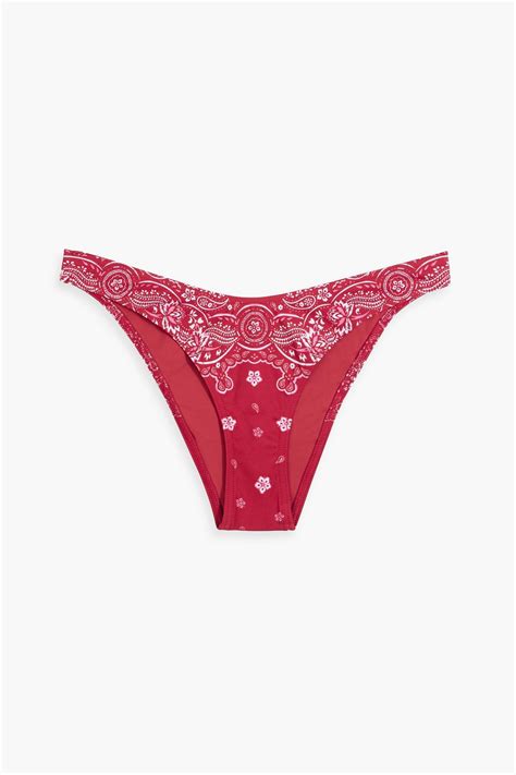 Zimmermann Separates Sculpt Paisley Print Low Rise Bikini Briefs The