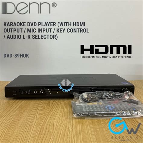 Denn Dvd 89huk Karaoke Dvd Player With Hdmi Output Mic Input Key