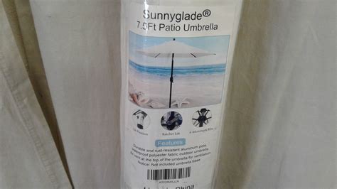 Lot Detail Sunnyglade 7 5 Patio Umbrella Outdoor Table Market Umbrella