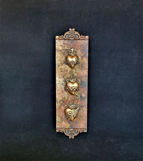 Sacred Heart Trinity Mixed Media Wall Art - Etsy
