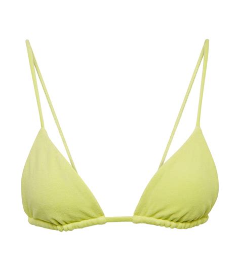 Jade Swim Via Triangle Terry Bikini Top Jade Swim