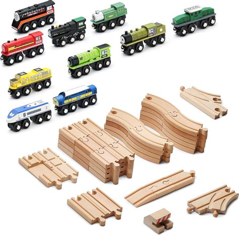 Amazon Sainsmart Jr Wooden Train Accessories Set Pcs Magnetic