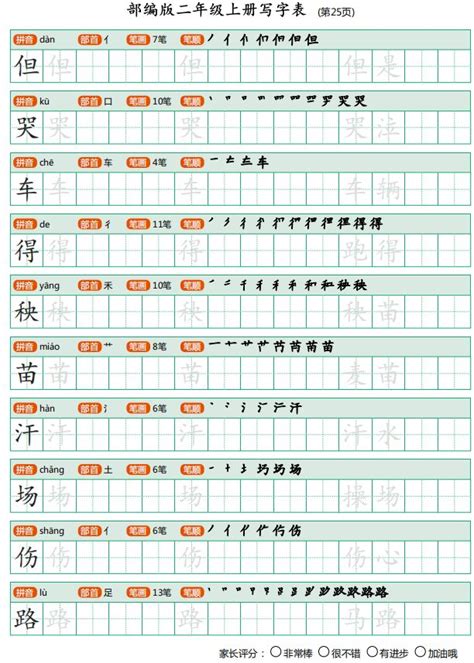 2019最新统编版1 6年级语文上册生字练字帖（带拼音、笔顺），可下载打印家长