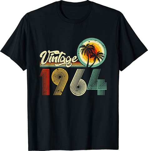 60 Years Old Ts Vintage Born In 1964 Retro 60th Birthday T Shirt