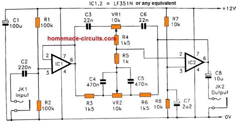 A Simple Circuit Diagram For Passive Tone Control