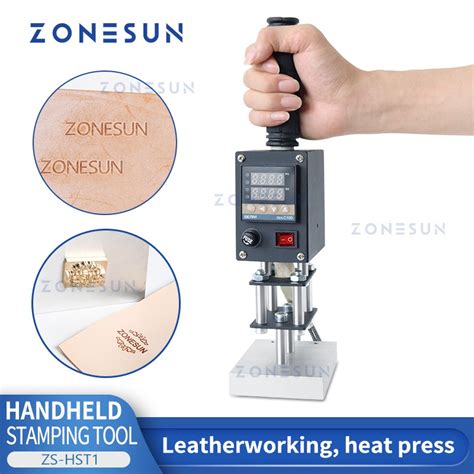 ZONESUN Handheld Hot Stamping Machine Heat Press Digital Leather Tool Paper Wood Custom Logo
