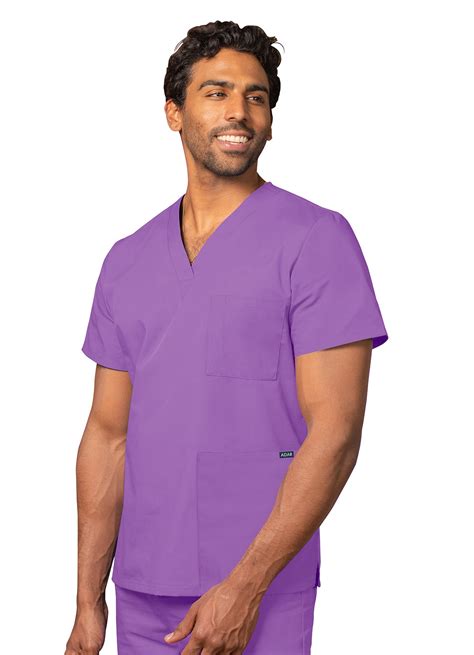 Adar Universal Unisex Scrubs V Neck Tunic Scrub Top