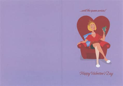 Mans Home Is His Castle Pink House On Hill Humorous Funny Valentines Day Card For Her