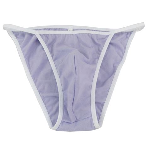 K C Mens Sexy Tanga String Bikini Contoured Pouch Fine Soft Cotton