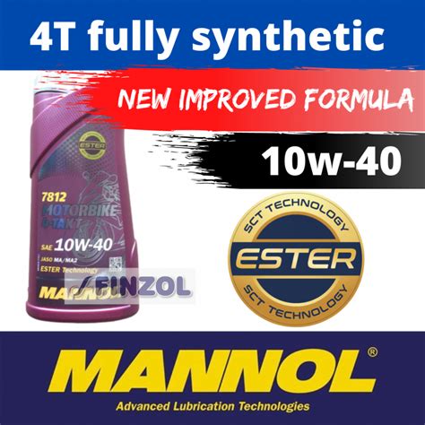 MANNOL 7812 FULLY SYNTHETIC ESTER 4-Takt Motorbike SAE 10w-40 API SL ...