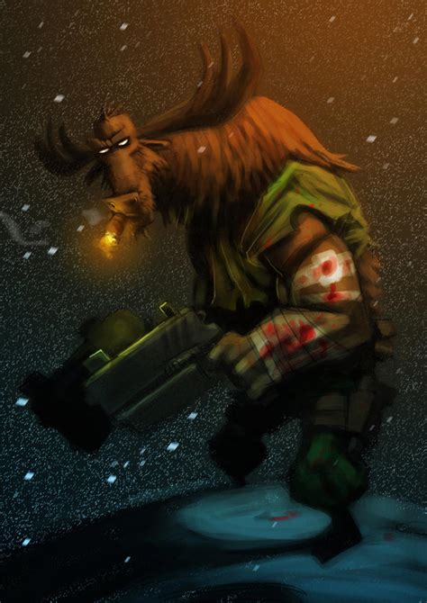 The Moose in the snow by MightyMoose on DeviantArt