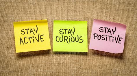 stay active, curious and positive - the keys to healthy aging