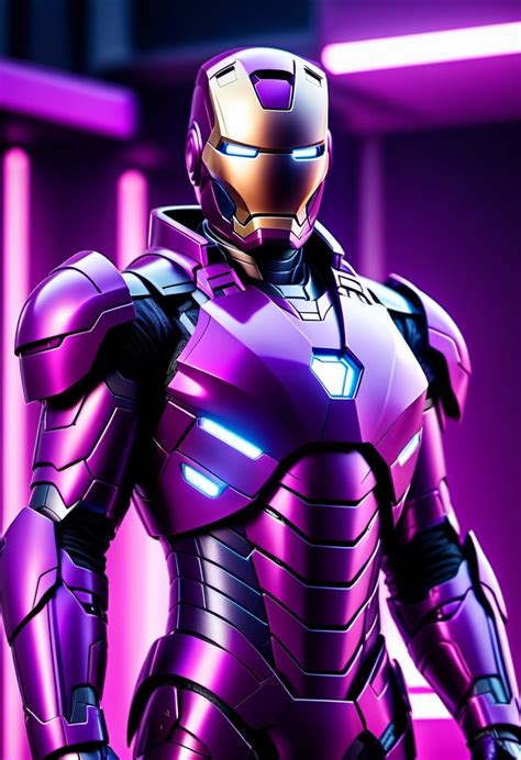 Purple Iron Man-Bubblegum Crisis Armor Fusion | Stable Diffusion Online