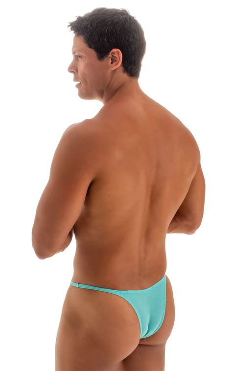 Mens Micro String Bikini Swimsuit In Aquamarine Skinzwear