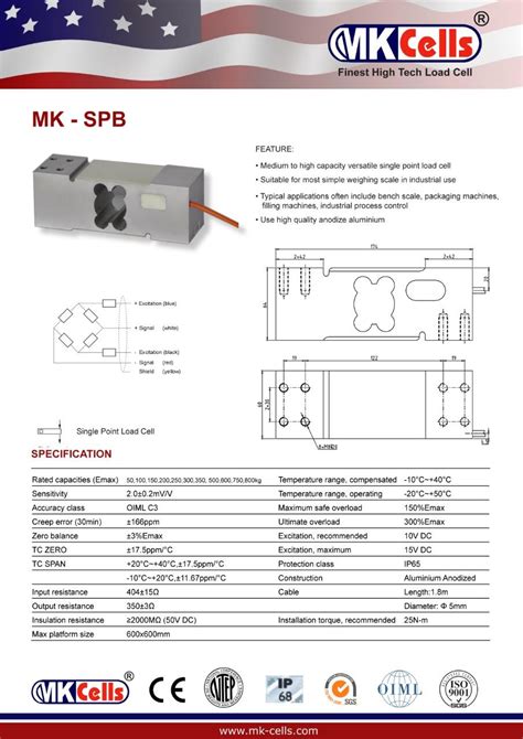 Jual Timbangan Loadcell Type Mk Spb Merk Mk Cells Load Cell Single