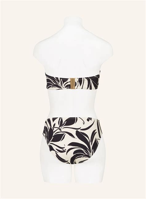 JETS Australia Bandeau Bikini Top QUEEN OF THE NIGHT In Creme Schwarz