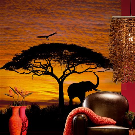 African Sunset Wall Mural |Mid-size Wall Murals |The Mural Store