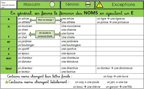 Des Tableaux Pour Laccord Des Noms Et Des Adjectifs French Quotes