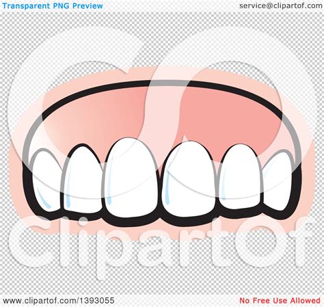 Clipart Of A Row Of Front Teeth Royalty Free Vector Illustration By