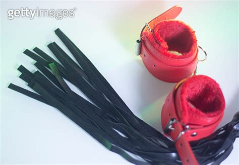 Bondage sadomasochism sex games erotic handcuffs and leather bdsm dominance whip 이미지 844099624