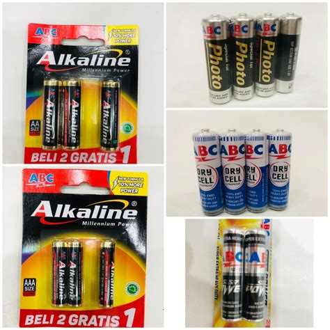 Jual BATERAI ABC AA BATERAI ALKALINE AAA Indonesia Shopee Indonesia