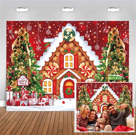 Ft Christmas Backdrop Christmas Gingerbread House Backdrop Vinyl