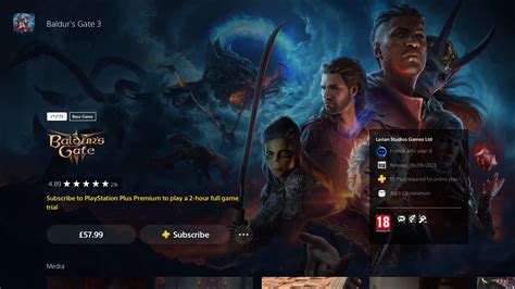 Playstation Plus Premium Gets Hour Baldurs Gate Trial And A Hour