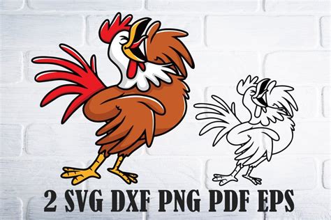 Chicken Svg Files For Cricut Funny Rooster Clipart 1983747 Vectors