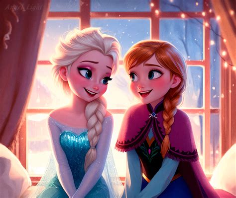 Elsa And Anna By Alluring Artwork On Deviantart