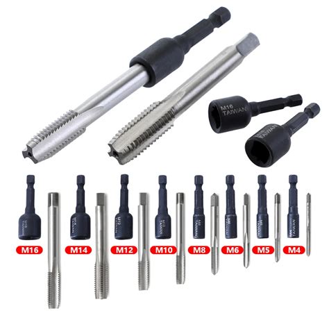 Переходник для метчика с головкой 1/4 Шестигранный хвостовик M4-M16 ...