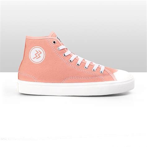 Jual Geoff Max Timeless Hi Salmon White Shoes Vulcanized Sepatu