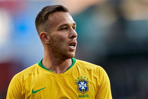 Arthur Melo of Brazil looks on during the International Friendly...