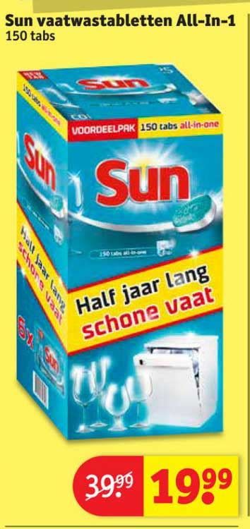 Sun Vaatwastabletten All In 1 Aanbieding Bij Kruidvat 1Folders Nl