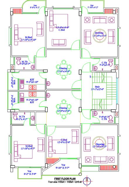 Residential Building Plan 2400 Sq Ft Artofit