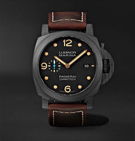 Panerai Luminor Marina 1950 3 Days Automatic 44mm Carbotech And Leather Watch Ref No