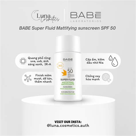 Kem Ch Ng N Ng Ph R Ng Si U L Ng Babe Laboratorios Super Fluid Sunscreen Spf Ml Lazada Vn